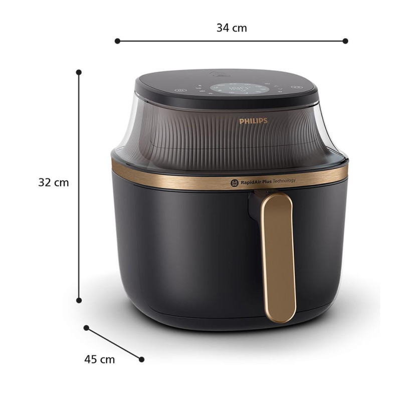 Kuumaõhufritüür  NA342/00 Philips 3000 Seeria, 7.2 L, 2000 W, must