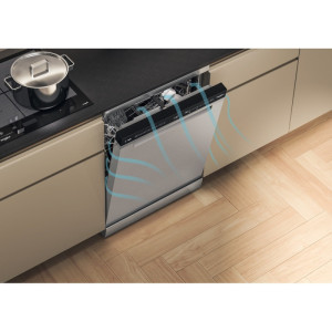 Whirlpool W7FHS51X invertermootoriga nõudepesumasin 15 komplekti, 41 dB, roostevaba teras
