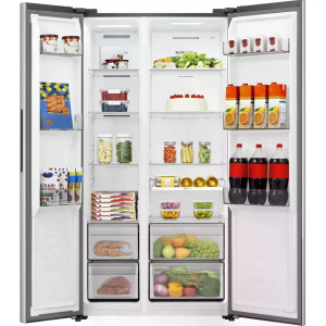 SBS-külmik Hisense Hi3, Total No Frost, 544 L, kõrgus 179 cm, hall,RS3P558NEIE