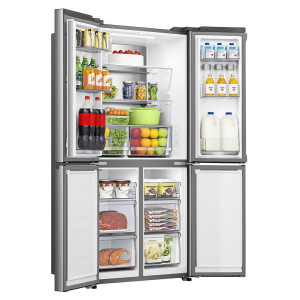 SBS-Külmik Hisense, Cross Door, No Frost, 483 L, kõrgus 179 cm, hall - RQ5P470SAIE
