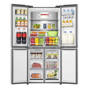 SBS-Külmik Hisense, Cross Door, No Frost, 483 L, kõrgus 179 cm, hall - RQ5P470SAIE