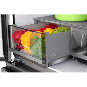 SBS-külmik Hisense, Total No Frost, 647 L, kõrgus 179 cm, must roostevaba teras - RQ5P640SSKD