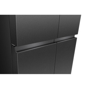 SBS-külmik Hisense, Total No Frost, 647 L, kõrgus 179 cm, must roostevaba teras - RQ5P640SSKD
