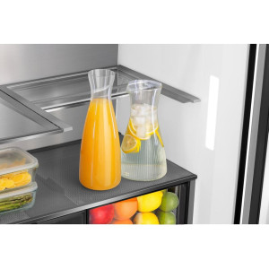 SBS-külmik Hisense, Total No Frost, 647 L, kõrgus 179 cm, must roostevaba teras - RQ5P640SSKD