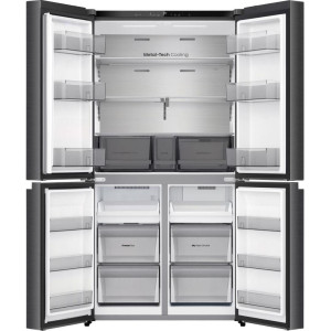 SBS-külmik Hisense, Total No Frost, 647 L, kõrgus 179 cm, must roostevaba teras - RQ5P640SSKD