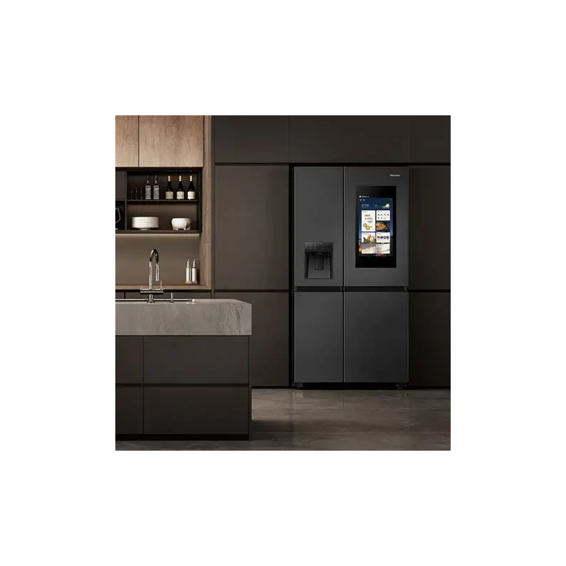 SBS-külmik Hisense, NoFrost, 614 L, kõrgus 179 cm, must - RS9P628GPFE