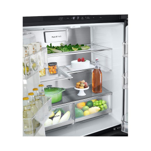 SBS-Külmk LG, NoFrost, Instaview, 508 L, kõrgus 179 cm, must - GMG861EPAE.AEPQEUR