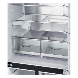 SBS-Külmk LG, NoFrost, Instaview, 508 L, kõrgus 179 cm, must - GMG861EPAE.AEPQEUR