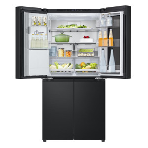 SBS-Külmk LG, NoFrost, Instaview, 508 L, kõrgus 179 cm, must - GMG861EPAE.AEPQEUR