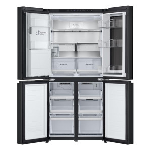 SBS-Külmk LG, NoFrost, Instaview, 508 L, kõrgus 179 cm, must - GMG861EPAE.AEPQEUR