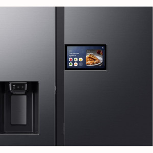 SBS-külmik Samsung Bespoke AI Home, NoFrost, 621 L, kõrgus 179 cm, must - RS90F64EEFEO