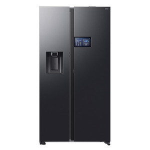 SBS-külmik Samsung Bespoke AI Home, NoFrost, 621 L, kõrgus 179 cm, must - RS90F64EEFEO