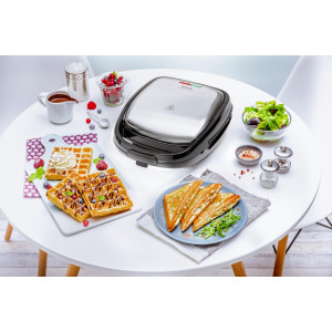 Võileivagrill vahetatavate plaatidega Tefal Snack Time, 700 W, must/roostevaba - SW341D