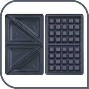 Võileivagrill vahetatavate plaatidega Tefal Snack Time, 700 W, must/roostevaba - SW341D
