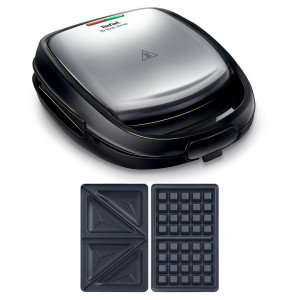 Võileivagrill vahetatavate plaatidega Tefal Snack Time, 700 W, must/roostevaba - SW341D