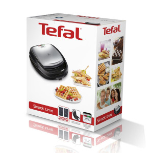 Võileivagrill vahetatavate plaatidega Tefal Snack Time, 700 W, must/roostevaba - SW341D