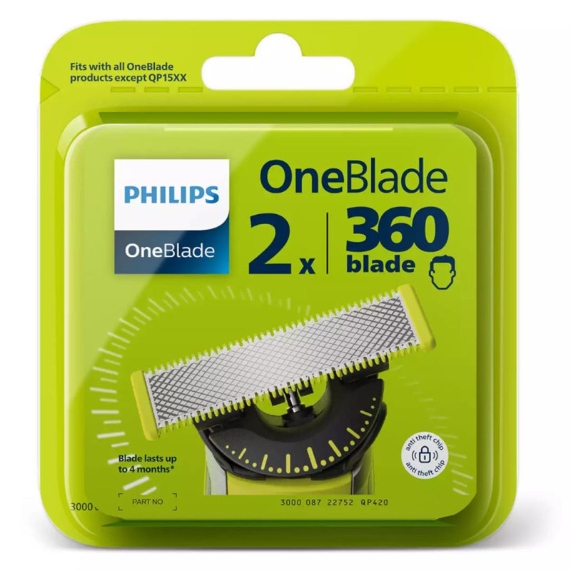 Vahetusterad Philips OneBlade 360flex, 2 tk