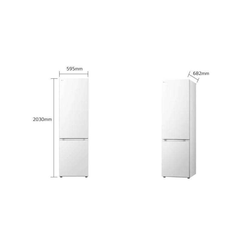 Külmik LG, NoFrost, 387 L, 203 cm, valge