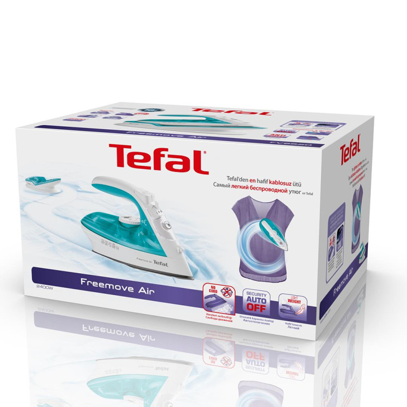 Juhtmevaba aurutriikraud Tefal Freemove Air, 2400 W, türkiis