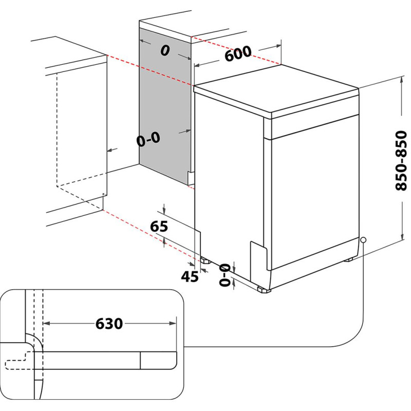 Nõudepesumasin Whirlpool, 15 nõudekomplekti, roostevaba teras