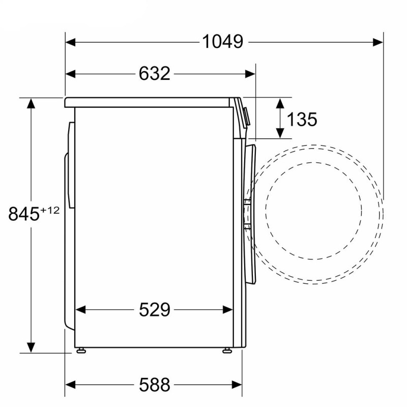 Eestlaetav pesumasin Bosch Seeria 6, 10 kg, sügavus 58.8 cm, 1400 p/min